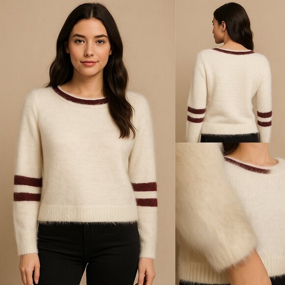 Copper Key Fuzzy Knit Sweater – Cozy Y2K Retro Revival (Women’s XL) - Picture 11 of 13